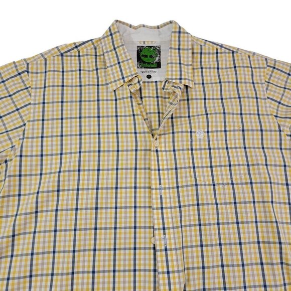 Timberland Men's Plaid Button Down Short Sleeve Shirt - XL - Picture 7 of 11